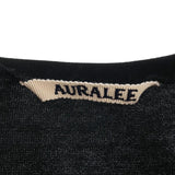 [4] AURALEE LUSTER PLAITING BOAT NECK TEE BLACK