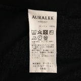 [4] AURALEE LUSTER PLAITING BOAT NECK TEE BLACK
