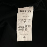 [4] AURALEE LUSTER PLAITING BOAT NECK TEE BLACK