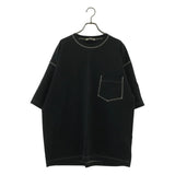 [5] AURALEE HIGH DENSITY ORGANIC COTTON JERSEY BIG TEE BLACK