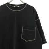 [5] AURALEE HIGH DENSITY ORGANIC COTTON JERSEY BIG TEE BLACK