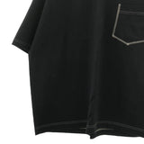 [5] AURALEE HIGH DENSITY ORGANIC COTTON JERSEY BIG TEE BLACK