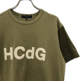 [S] COMME DES GARCONS HOMME 2017SS PRODUCT-DYED LOGO PRINT T-SHIRT KHAKI