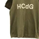 [S] COMME DES GARCONS HOMME 2017SS PRODUCT-DYED LOGO PRINT T-SHIRT KHAKI
