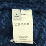 [2] VISVIM INDIGO COWICHAN F.Z LEATHER ELBOW PATCH KNIT JACKET