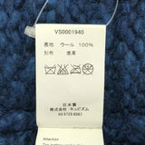 [2] VISVIM INDIGO COWICHAN F.Z LEATHER ELBOW PATCH KNIT JACKET
