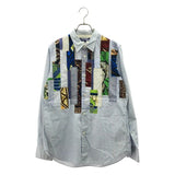 [S] JUNYA WATANABE CDG MAN COTTON STRIPE PATCHWORK SHIRT