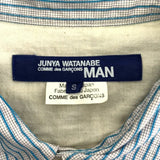 [S] JUNYA WATANABE CDG MAN COTTON STRIPE PATCHWORK SHIRT