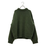 [4] AURALEE SUPER MILLED KNIT WOOL PULLOVER KNIT GREEN