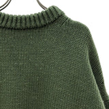 [4] AURALEE SUPER MILLED KNIT WOOL PULLOVER KNIT GREEN