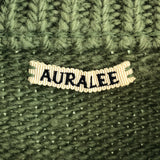 [4] AURALEE SUPER MILLED KNIT WOOL PULLOVER KNIT GREEN