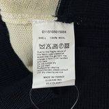 [2] VISVIM CREW NECK SWEATER WOOL BORDER KNIT NAVY
