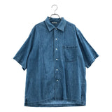 [3] AURALEE SELVEDGE SUPER LIGHT DENIM HALF SLEEVED SHIRT