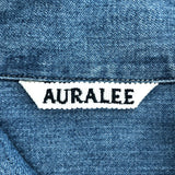 [3] AURALEE SELVEDGE SUPER LIGHT DENIM HALF SLEEVED SHIRT