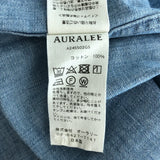 [3] AURALEE SELVEDGE SUPER LIGHT DENIM HALF SLEEVED SHIRT