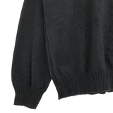 [5] AURALEE 2024SS WRINKLED DRY COTTON KNIT P/O CREWNECK BLACK