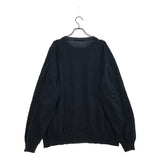 [5] AURALEE 2024SS WRINKLED DRY COTTON KNIT P/O CREWNECK BLACK