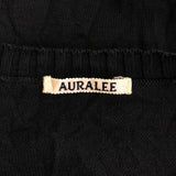 [5] AURALEE 2024SS WRINKLED DRY COTTON KNIT P/O CREWNECK BLACK
