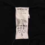 [5] AURALEE 2024SS WRINKLED DRY COTTON KNIT P/O CREWNECK BLACK