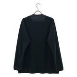 [S] COMME DES GARCONS HOMME 2023SS COTTON DENSE JERSEY x COTTON NYLON TUSSAH ZIP-UP SWEAT CARDIGAN NAVY