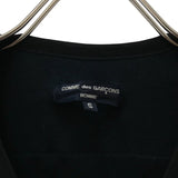 [S] COMME DES GARCONS HOMME 2023SS COTTON DENSE JERSEY x COTTON NYLON TUSSAH ZIP-UP SWEAT CARDIGAN NAVY