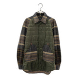 [S] EYE JUNYA WATANABE COMME DES GARCONS MAN 2018AW x PENDLETON WOOL NYLON PANELED PADDED SHIRT JACKET KHAKI