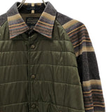 [S] EYE JUNYA WATANABE COMME DES GARCONS MAN 2018AW x PENDLETON WOOL NYLON PANELED PADDED SHIRT JACKET KHAKI
