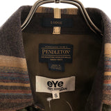 [S] EYE JUNYA WATANABE COMME DES GARCONS MAN 2018AW x PENDLETON WOOL NYLON PANELED PADDED SHIRT JACKET KHAKI