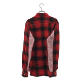 [M] COMME DES GARCONS HOMME FLANNEL CHECK SLEEVE PANEL SHIRT