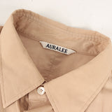 [4] AURALEE 24SS WASHED FINX TWILL SHIRT LIGHT BEIGE
