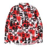[S] BLACK COMME DES GARCONS GRAFFITI BROADCLOTH SHIRT