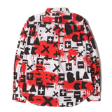 [S] BLACK COMME DES GARCONS GRAFFITI BROADCLOTH SHIRT