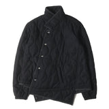 [L] CDG SHIRT ASYMMETRIC QUILTED COACH JACKET BLACK