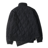 [L] CDG SHIRT ASYMMETRIC QUILTED COACH JACKET BLACK