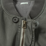 [3] A.PRESSE 25AW VINTAGE-PROCESSED SILK COTTON BOMBER JACKET GRAY