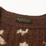 [3] KAPITAL 23AW 5G WOOL BONE SHORT CARDIGAN HEATHER BROWN