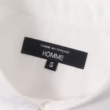[S] CDG HOMME MIXED MATERIAL SHIRT WHITE BLACK
