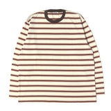 [4] AURALEE 26SS GRADIENT STRIPE JERSEY L/S TEE FADED BROWN STRIPE