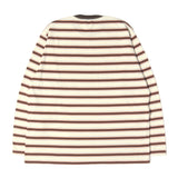 [4] AURALEE 26SS GRADIENT STRIPE JERSEY L/S TEE FADED BROWN STRIPE