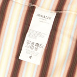 [4] AURALEE 26SS GRADIENT STRIPE JERSEY L/S TEE FADED BROWN STRIPE