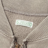 [3] A.PRESSE VINTAGE HALF ZIP RIB COLLAR SWEATSHIRT