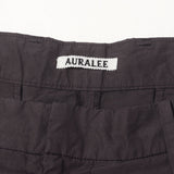 [5] AURALEE 26SS GARMENT DYED FINX SHUTTLE WEATHER ONE TUCK SLACKS DARK BROWN