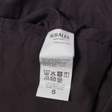 [5] AURALEE 26SS GARMENT DYED FINX SHUTTLE WEATHER ONE TUCK SLACKS DARK BROWN