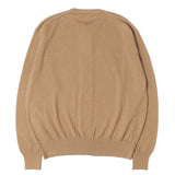 [4] AURALEE CASHMERE HARD TWIST KNIT CARDIGAN CAMEL BROWN