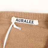 [4] AURALEE CASHMERE HARD TWIST KNIT CARDIGAN CAMEL BROWN