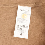[4] AURALEE CASHMERE HARD TWIST KNIT CARDIGAN CAMEL BROWN