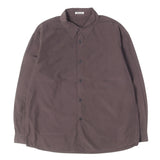[4] AURALEE 26SS GARMENT-DYED FINX SHUTTLE WEATHER SHIRT BROWN