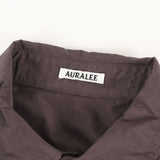 [4] AURALEE 26SS GARMENT-DYED FINX SHUTTLE WEATHER SHIRT BROWN