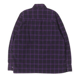 [M] NEEDLES PRINT CHECK FLANNEL SHIRT PURPLE BLACK