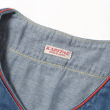 [3] KAPITAL 8OZ DENIM SLAPPY PRISON BASEBALL S/S SHIRT INDIGO